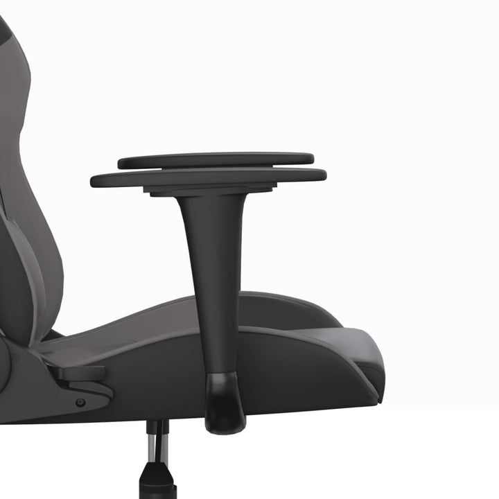 gamingstol m. massagefunktion kunstlæder sort og grå