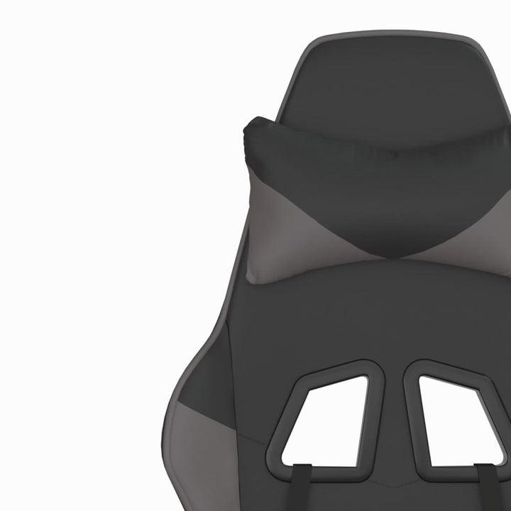 gamingstol m. massagefunktion kunstlæder sort og grå