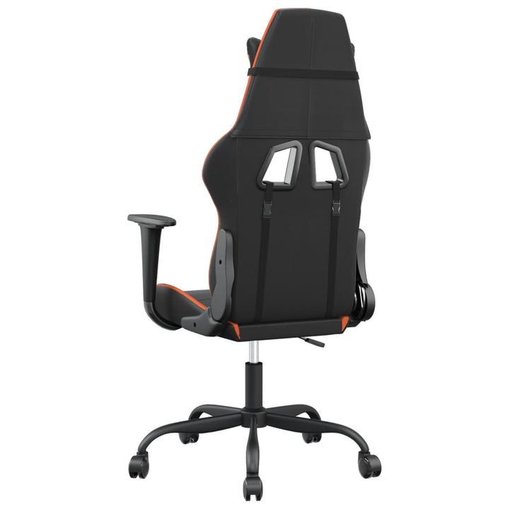 gamingstol m. massagefunktion kunstlæder sort og orange