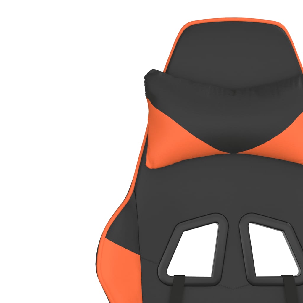 gamingstol m. massagefunktion kunstlæder sort og orange