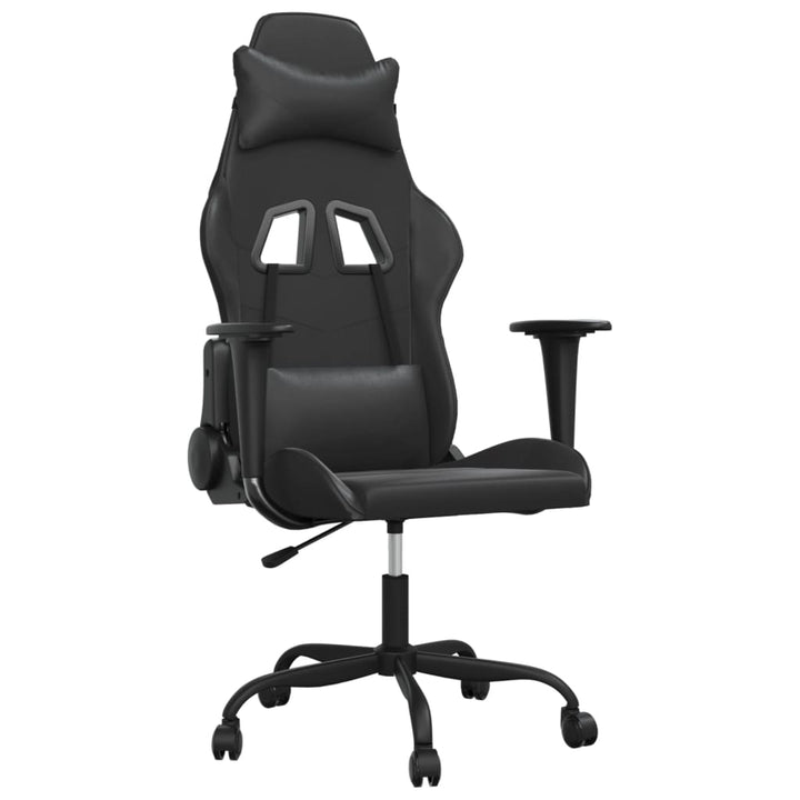 gamingstol med massagefunktion kunstlæder sort