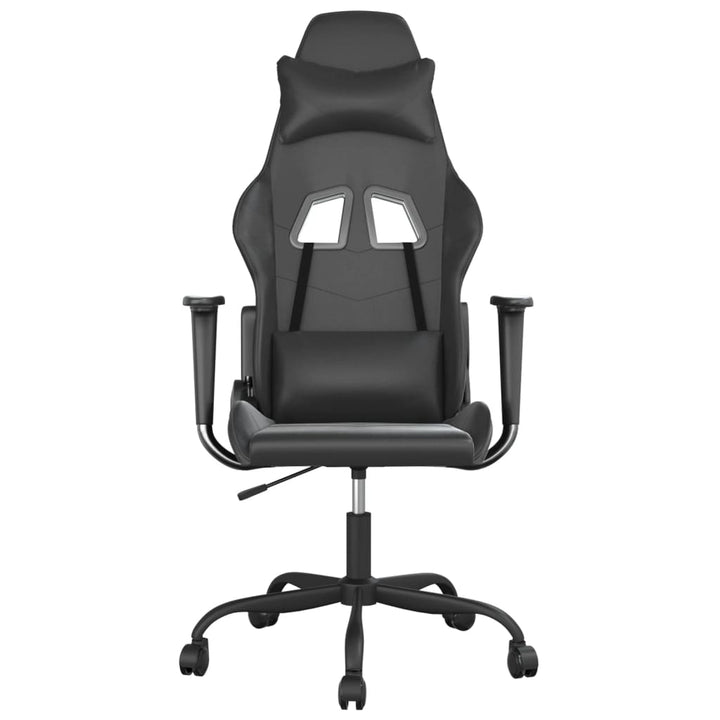 gamingstol med massagefunktion kunstlæder sort