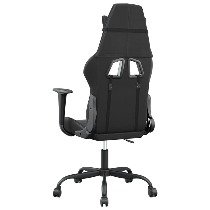 gamingstol med massagefunktion kunstlæder sort