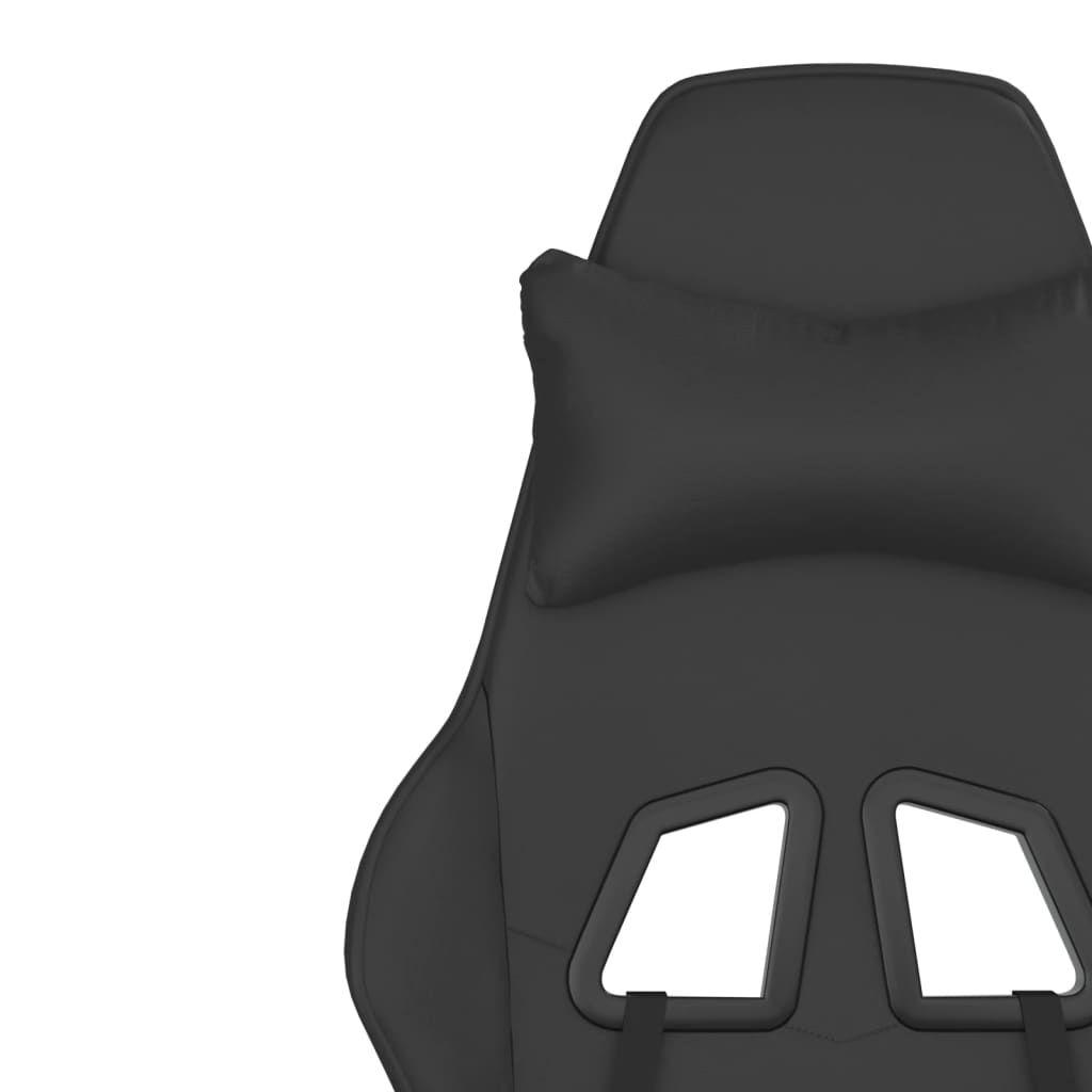 gamingstol med massagefunktion kunstlæder sort