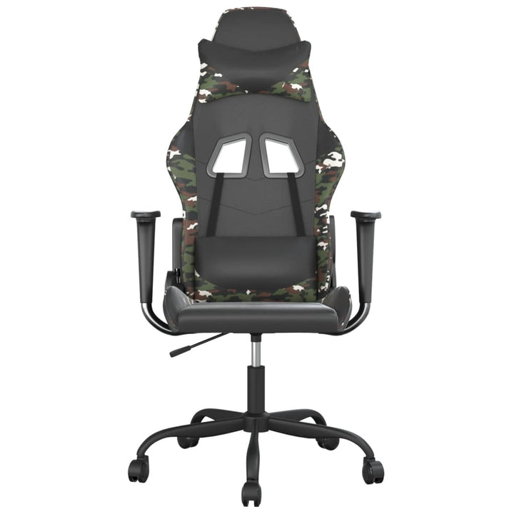 gamingstol m. massagefunktion kunstlæder sort og camouflage