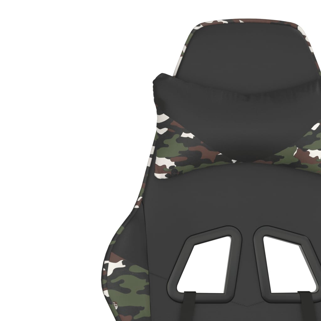 gamingstol m. massagefunktion kunstlæder sort og camouflage