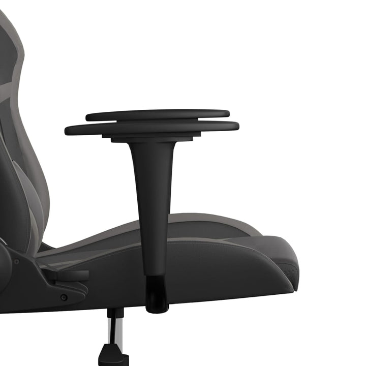 gamingstol m. massagefunktion kunstlæder sort og grå