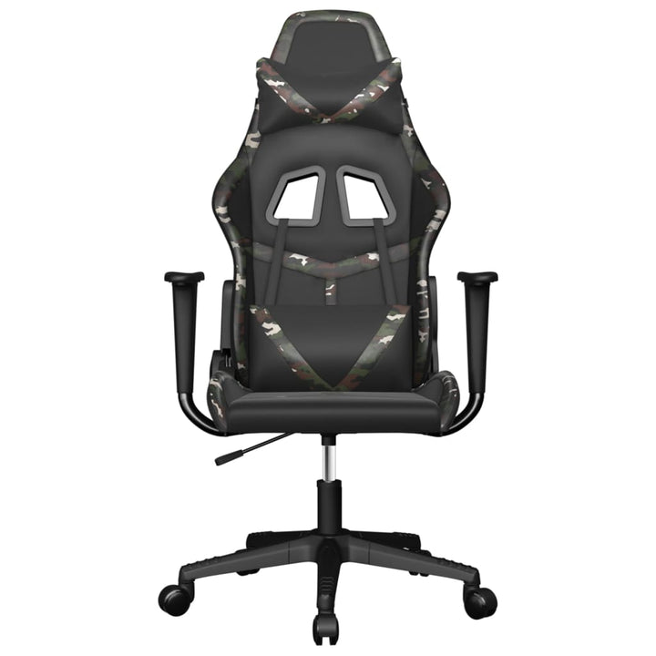 gamingstol m. massagefunktion kunstlæder sort og camouflage