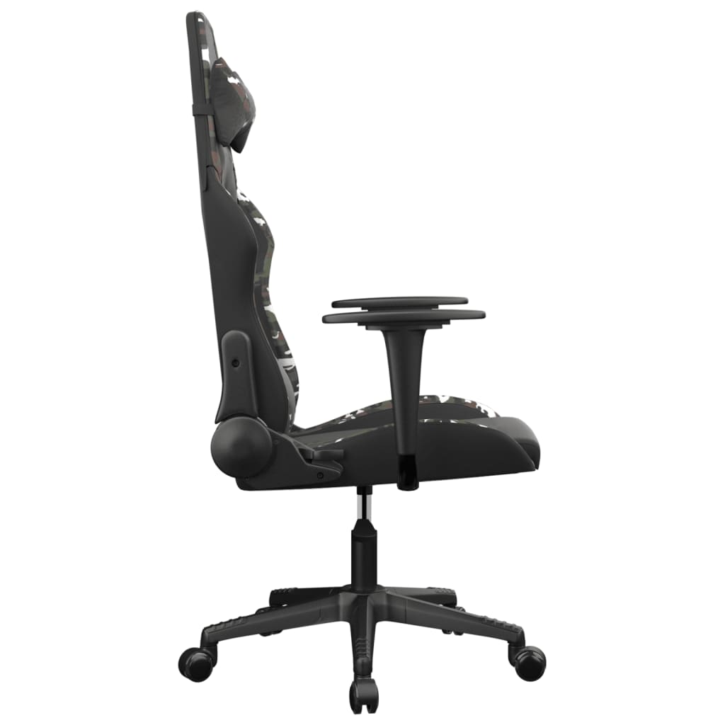 gamingstol m. massagefunktion kunstlæder sort og camouflage