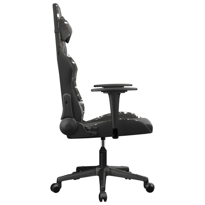 gamingstol m. massagefunktion kunstlæder sort og camouflage