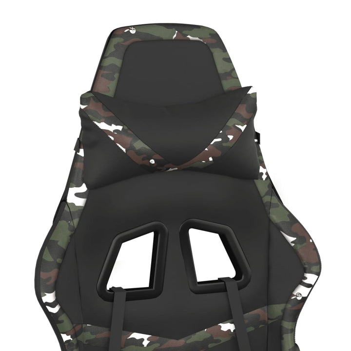 gamingstol m. massagefunktion kunstlæder sort og camouflage
