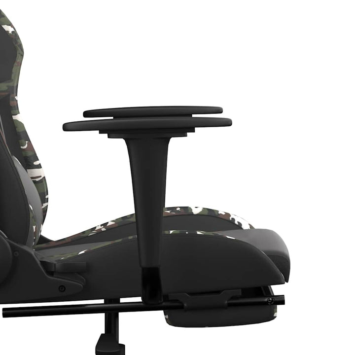 gamingstol m. massage og fodstøtte kunstlæder sort camouflage
