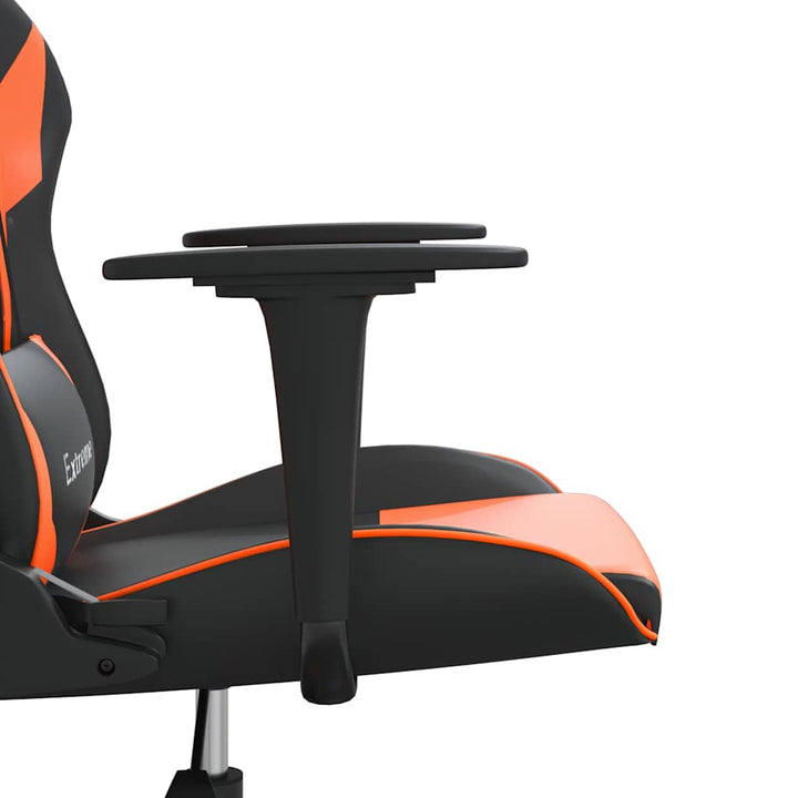 gamingstol m. massagefunktion kunstlæder sort og orange
