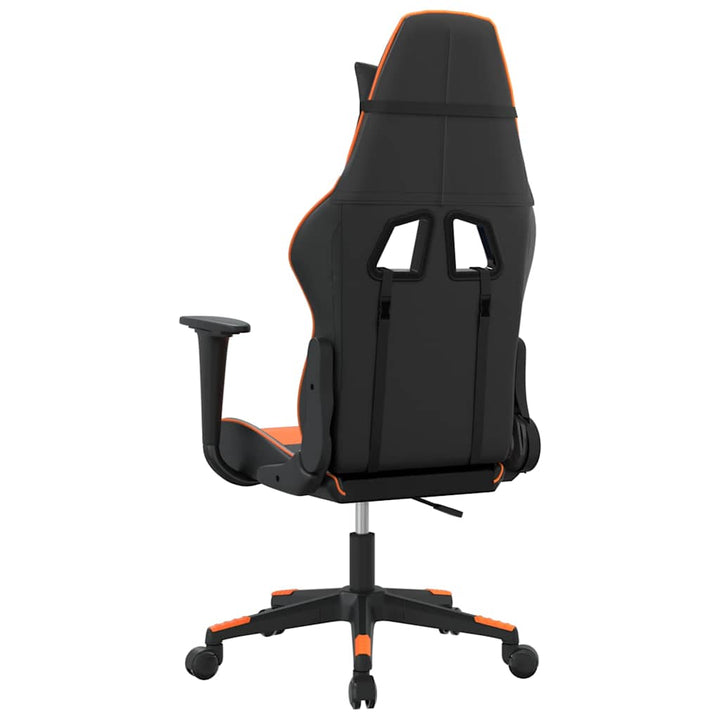 gamingstol m. massagefunktion kunstlæder sort og orange