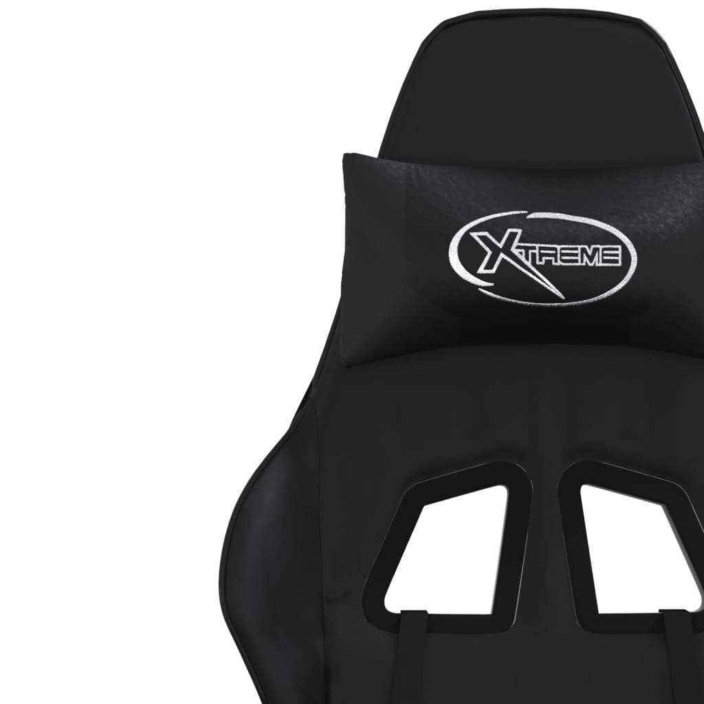 gamingstol med massagefunktion kunstlæder sort