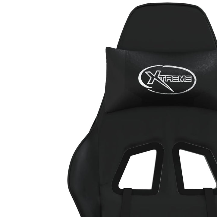 gamingstol med massagefunktion kunstlæder sort