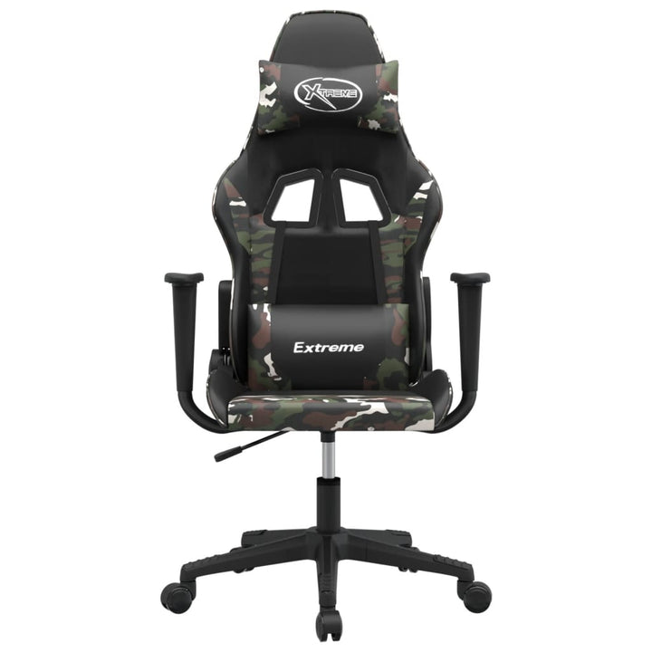 gamingstol m. massagefunktion kunstlæder sort og camouflage