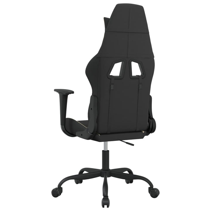 gamingstol med massagefunktion stof sort og cremefarvet