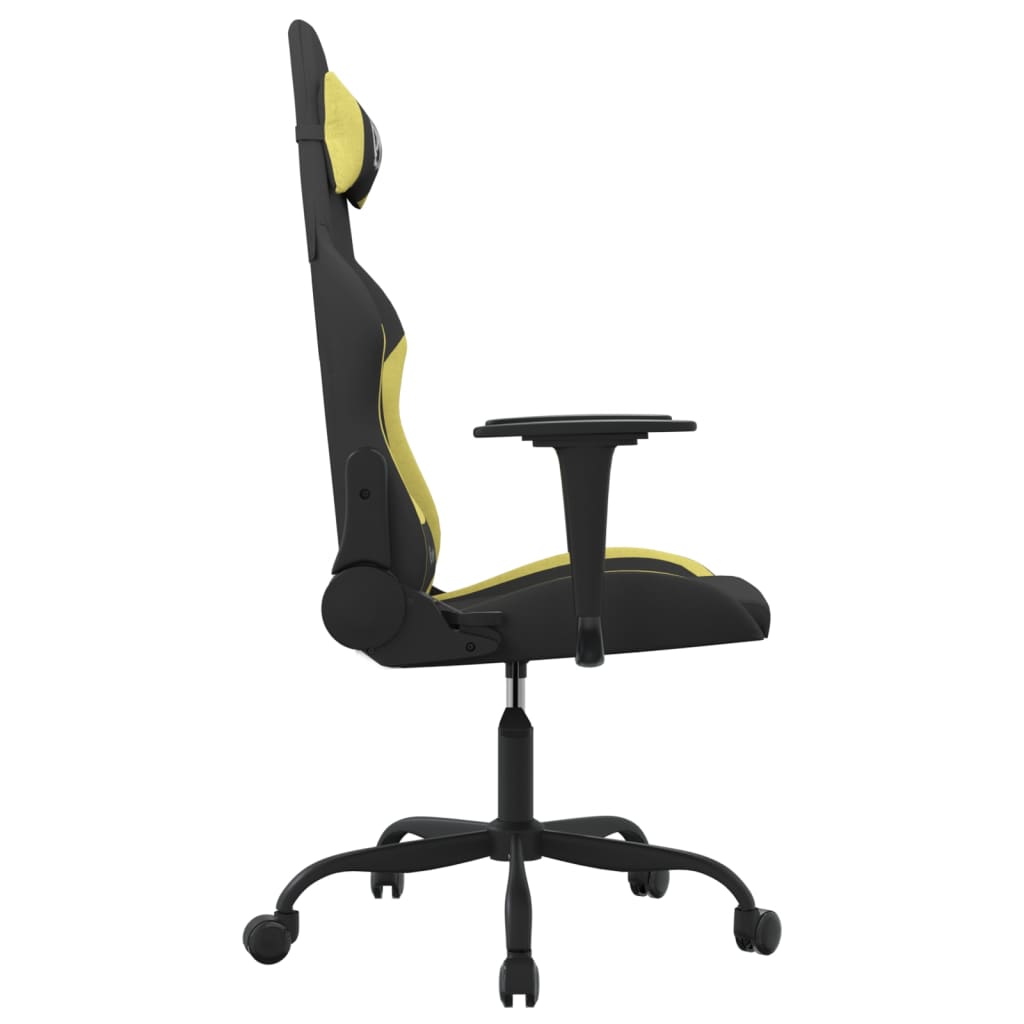 gamingstol med massagefunktion stof sort og lysegrøn