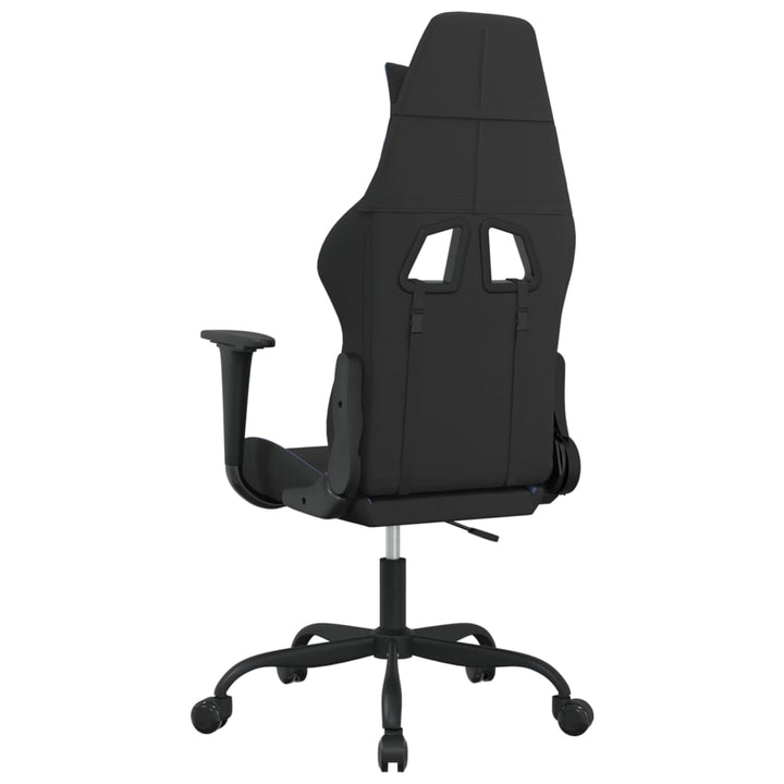 gamingstol med massagefunktion stof sort og blå