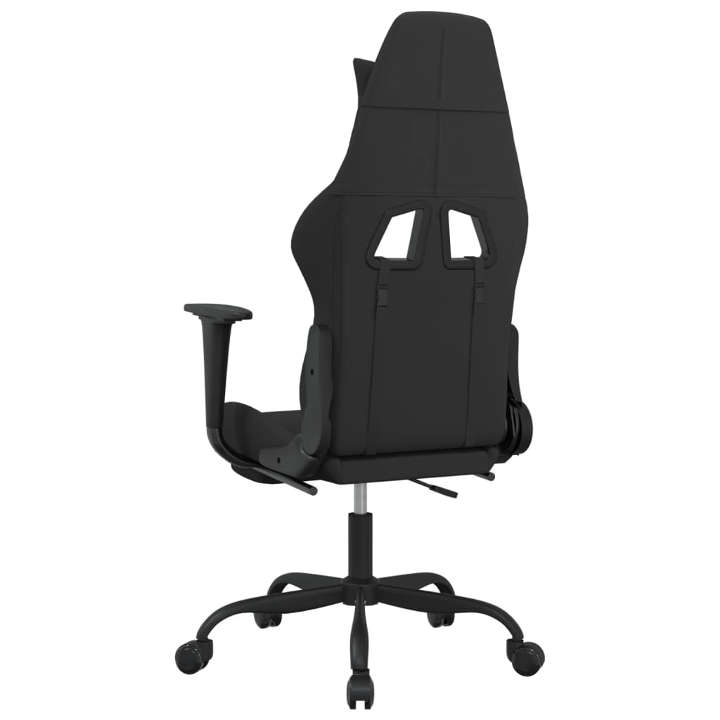 gamingstol med massagefunktion + fodstøtte stof sort