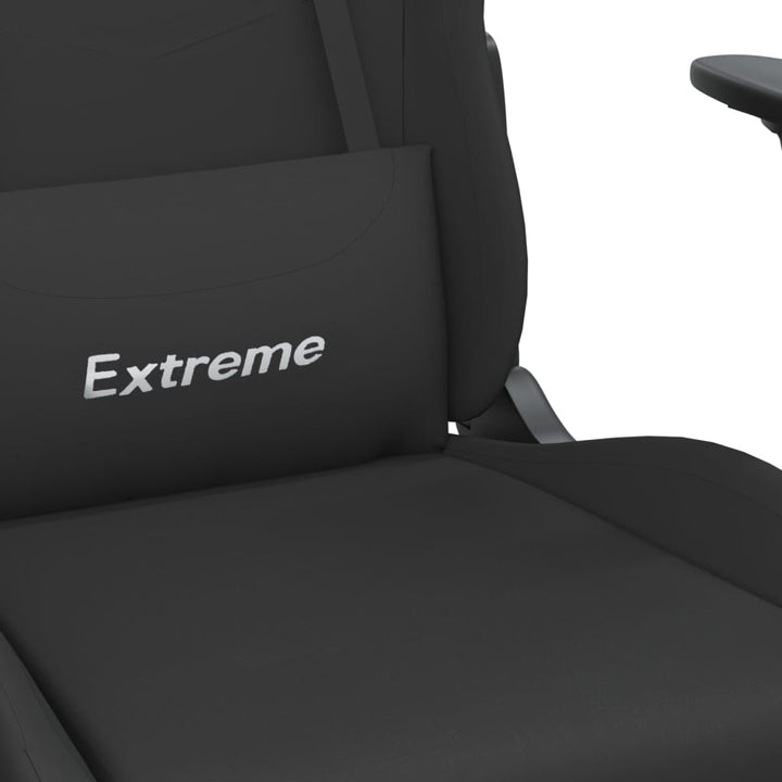 gamingstol med massagefunktion + fodstøtte stof sort