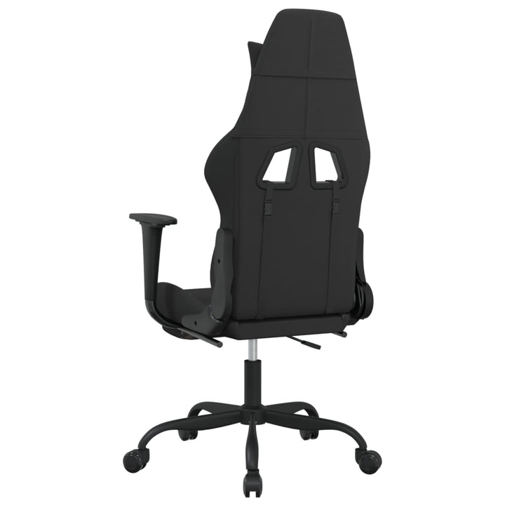 gamingstol med massagefunktion + fodstøtte stof sort camouflage