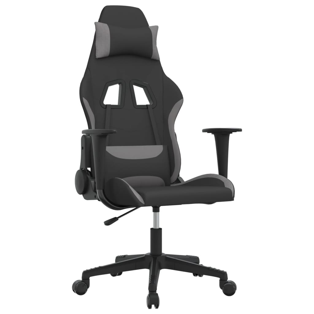 gamingstol med massagefunktion sort og lysegrå