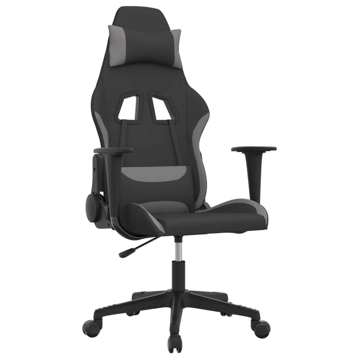 gamingstol med massagefunktion sort og lysegrå