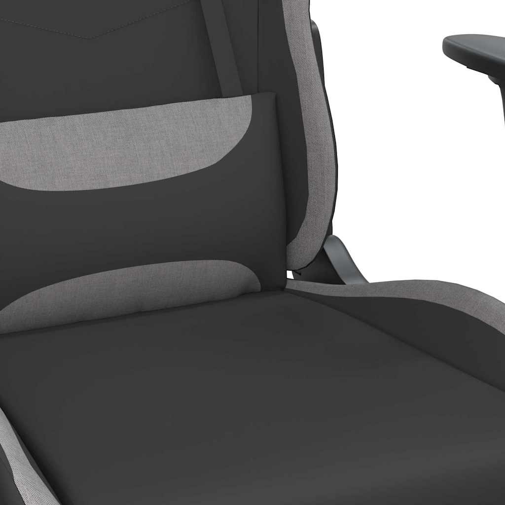 gamingstol med massagefunktion sort og lysegrå
