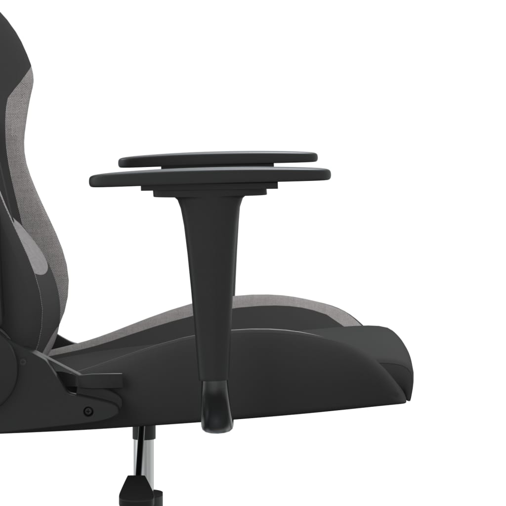 gamingstol med massagefunktion sort og lysegrå