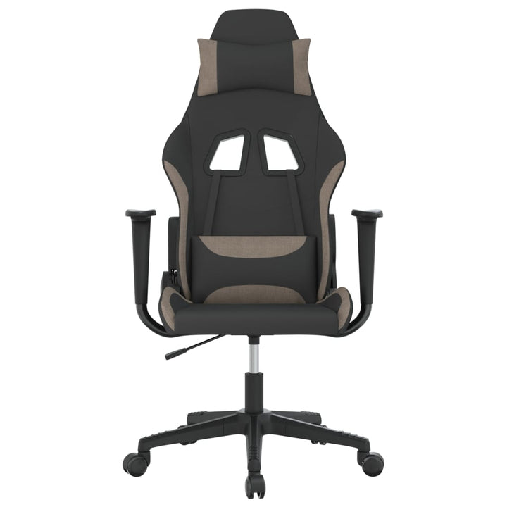 gamingstol med massagefunktion stof sort og gråbrun