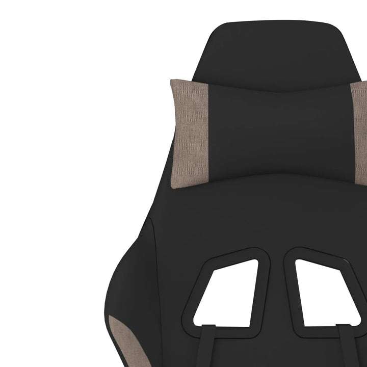 gamingstol med massagefunktion stof sort og gråbrun