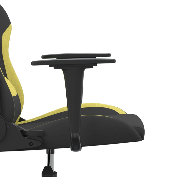 gamingstol med massagefunktion stof sort og lysegrøn