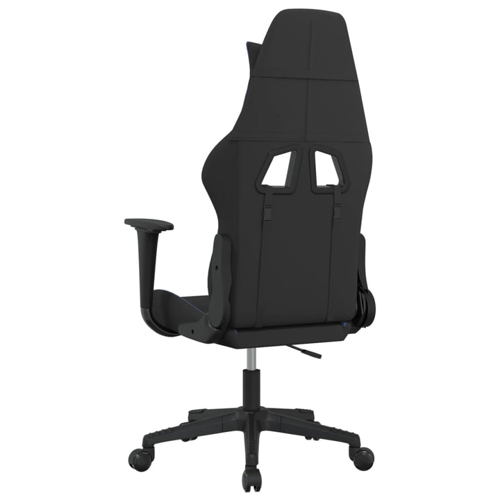 gamingstol med massagefunktion stof sort og blå