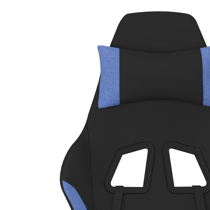 gamingstol med massagefunktion stof sort og blå