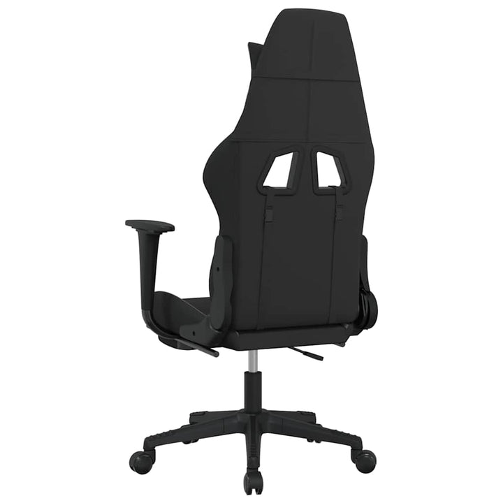 gamingstol med massagefunktion + fodstøtte stof sort og lysegrå