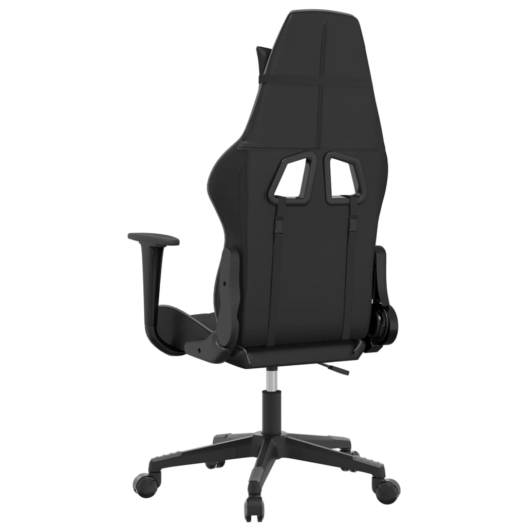 gamingstol m. massagefunktion kunstlæder sort og grå