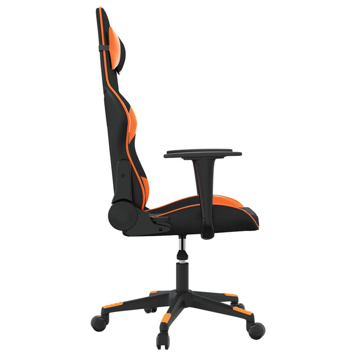 gamingstol m. massagefunktion kunstlæder sort og orange