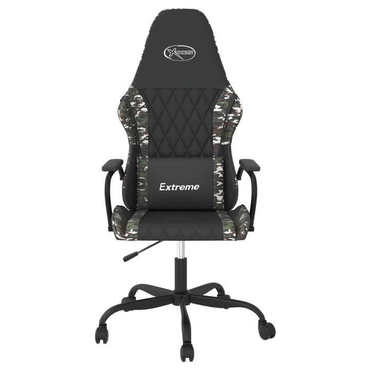 gamingstol m. massagefunktion kunstlæder sort og camouflage