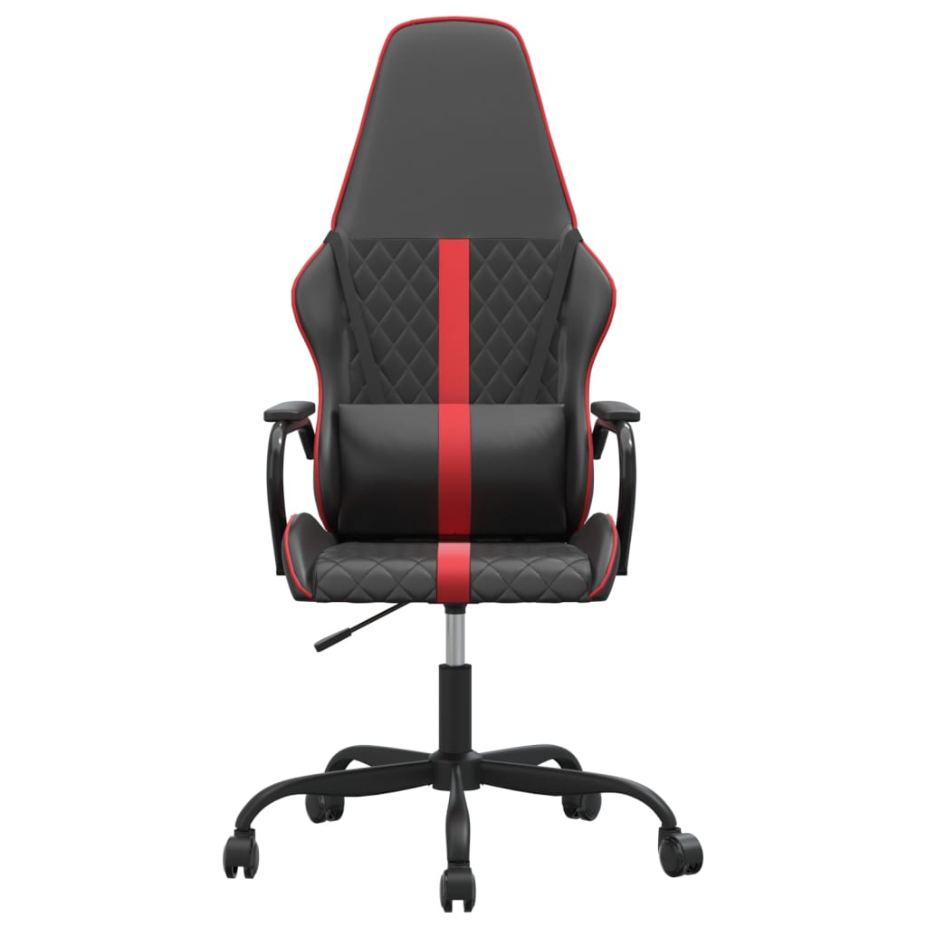 gamingstol m. massagefunktion kunstlæder rød og sort