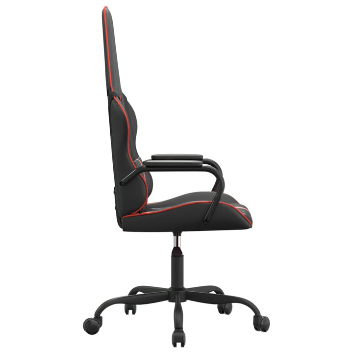 gamingstol m. massagefunktion kunstlæder rød og sort