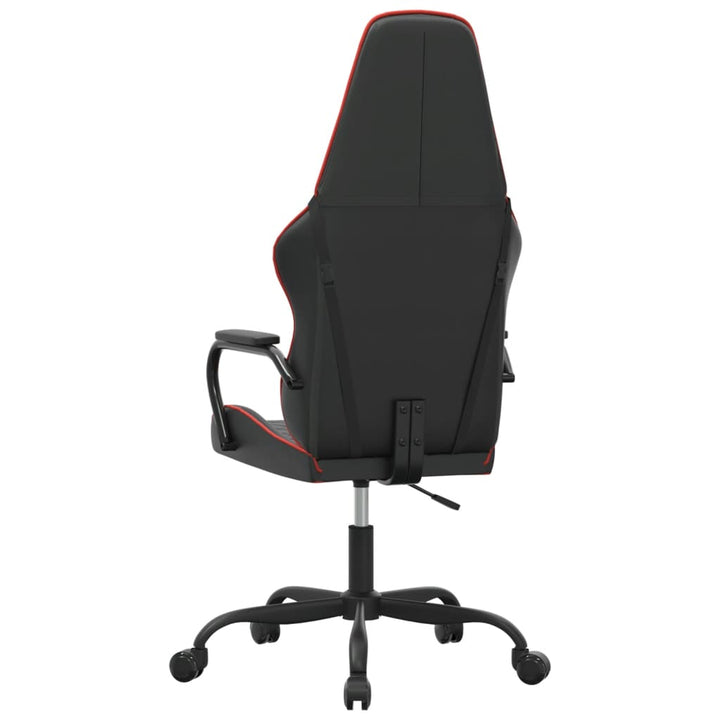 gamingstol m. massagefunktion kunstlæder rød og sort