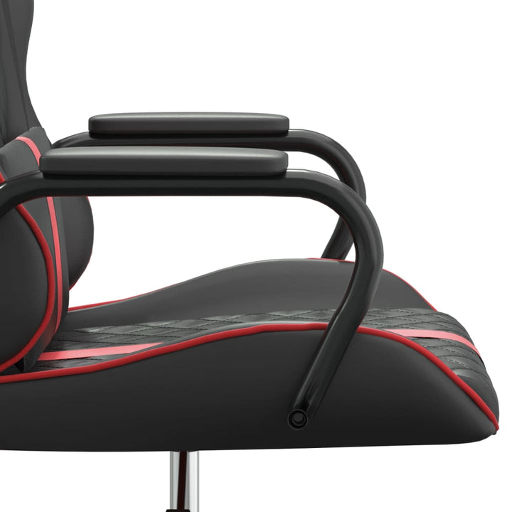 gamingstol m. massagefunktion kunstlæder rød og sort