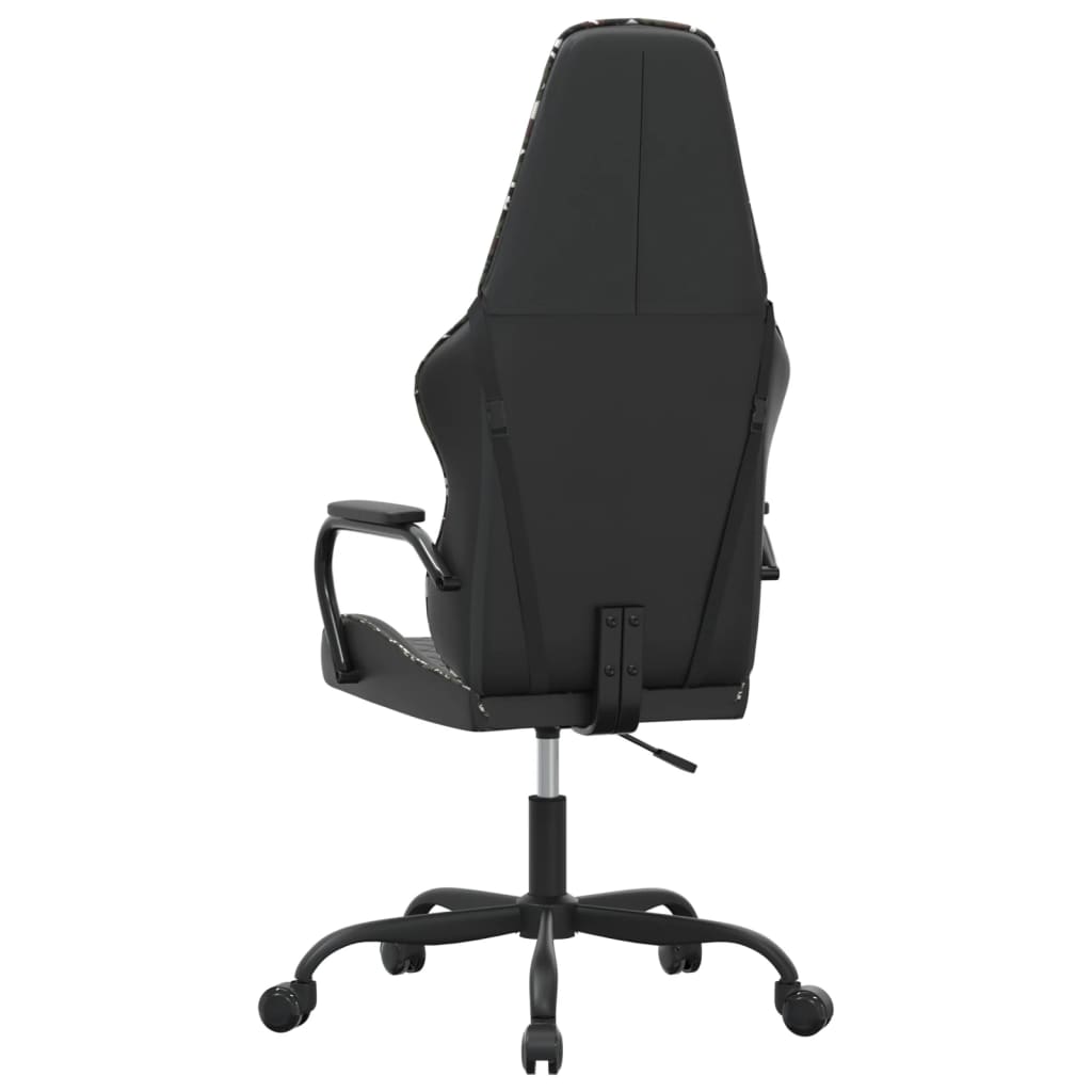 gamingstol med massagefunktion kunstlæder camouflage og sort