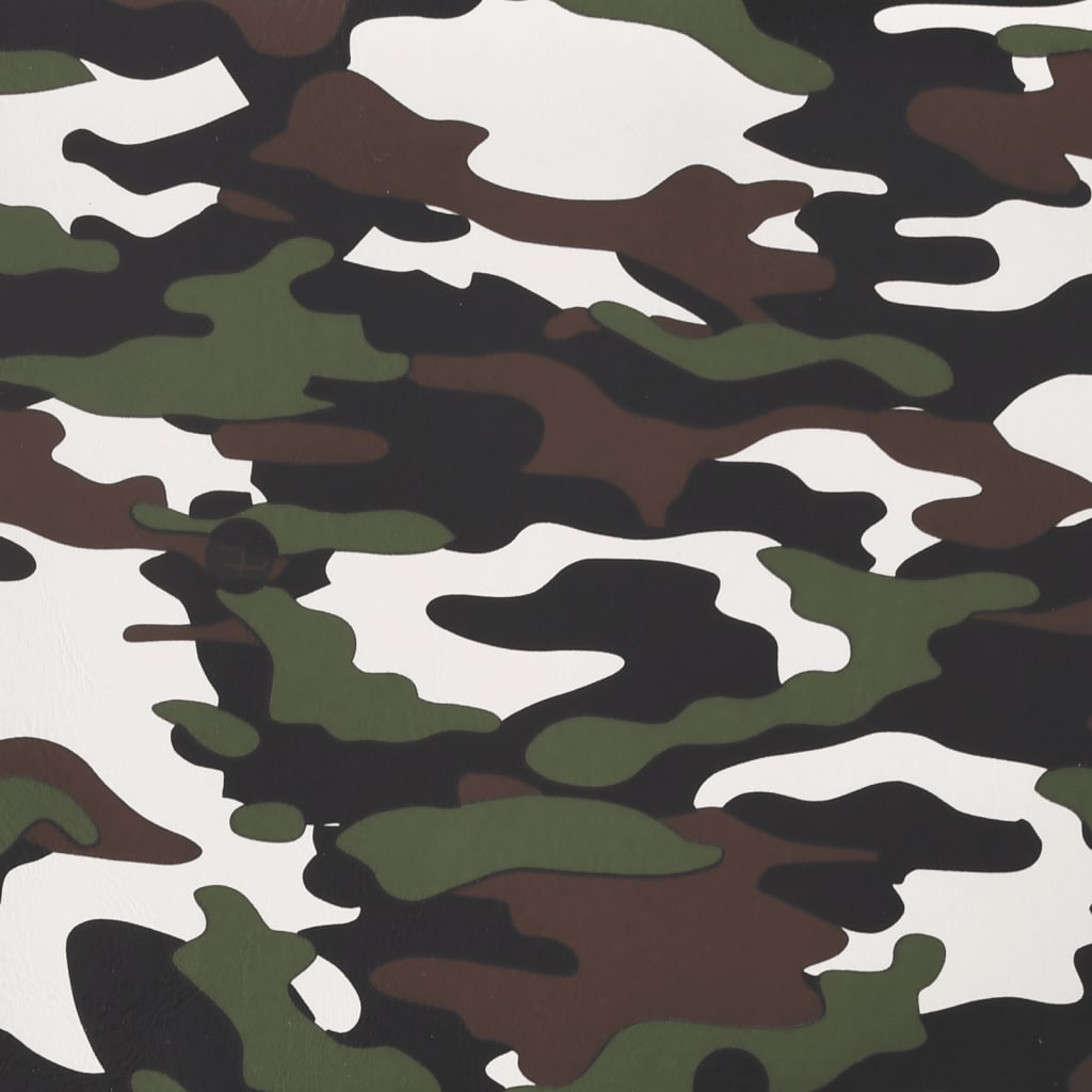 gamingstol med massagefunktion kunstlæder camouflage og sort