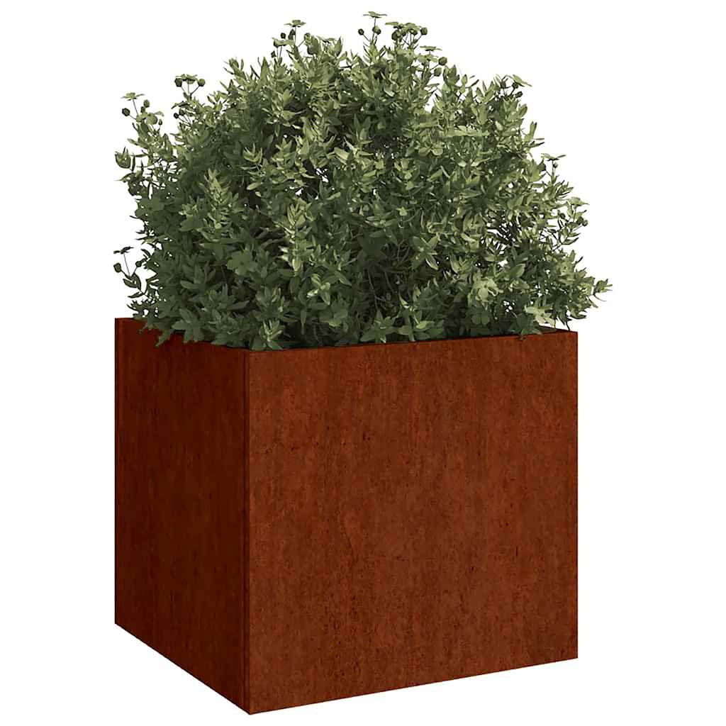plantekasser 2 stk. 42x40x39 cm cortenstål