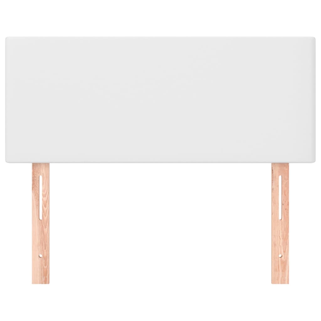 sengegavl 80x5x78/88 cm kunstlæder hvid