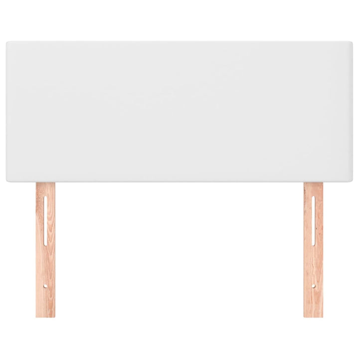 sengegavl 80x5x78/88 cm kunstlæder hvid