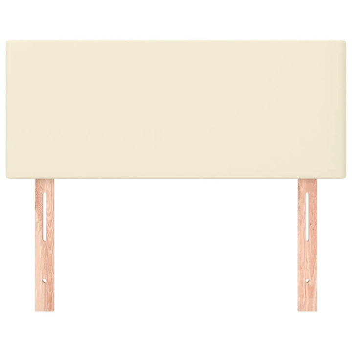 sengegavl 80x5x78/88 cm kunstlæder cremefarvet
